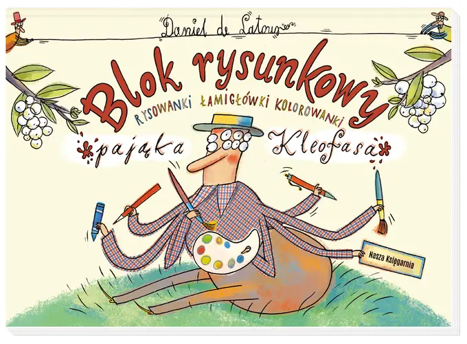 Okładka: Blok rysunkowy pająka Kleofasa