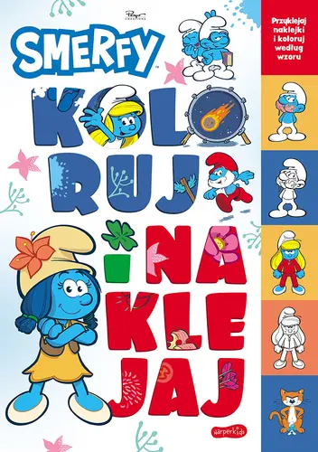 Okładka: Smerfy. Koloruj i naklejaj. Nowe przygody