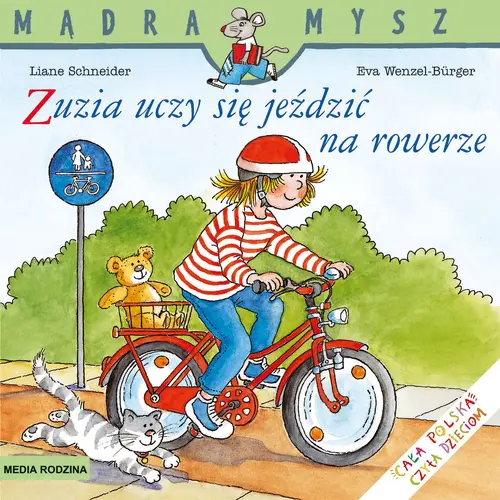 Okładka: Mądra Mysz. Zuzia uczy się jeździć na rowerze