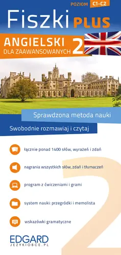Okładka: Angielski Fiszki PLUS dla zaawansowanych 2