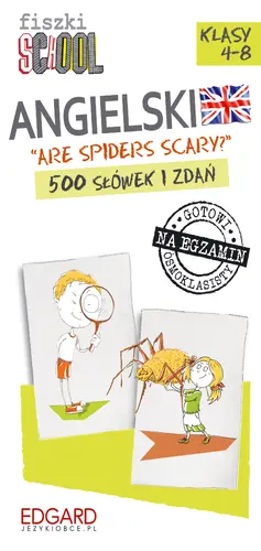 Okładka: Fiszki SCHOOL Are spiders scary? 500 słówek i zdań