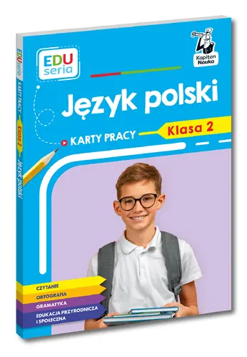 Okładka: EDUseria. Język polski. Karty pracy. Klasa 2. Kapitan Nauka