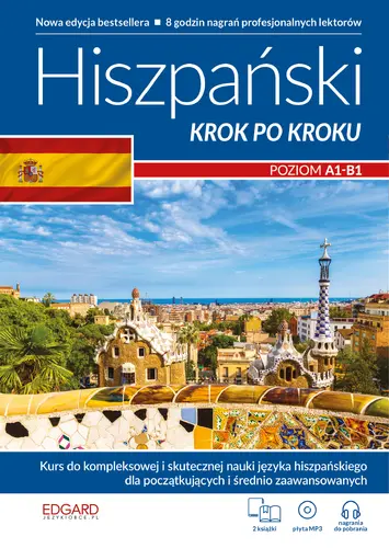 Okładka: Hiszpański. Krok po kroku. Nowa edycja bestsellera!