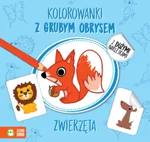 Okładka: Kolorowanki z grubym obrysem. Zwierzęta