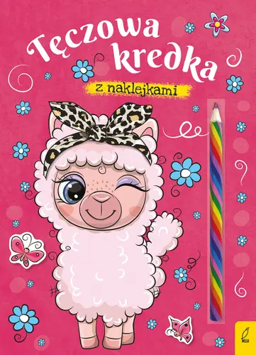 Okładka: Tęczowa kredka. Lama