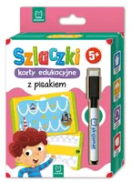 Okładka: Szlaczki – karty edukacyjne z pisakiem. 5+