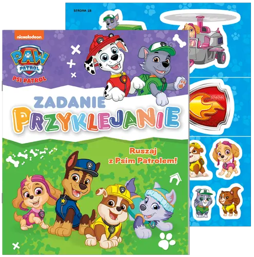 Okładka: Psi Patrol Zadanie Przyklejanie cz. 4 Ruszaj z Psim Patrolem!