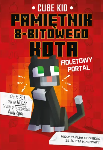 Okładka: Minecraft. Pamiętnik 8-bitowego kota. Fioletowy portal. Tom 7