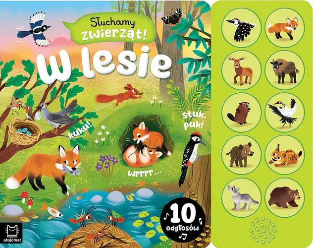Okładka: Słuchamy zwierząt! W lesie. 10 odgłosów