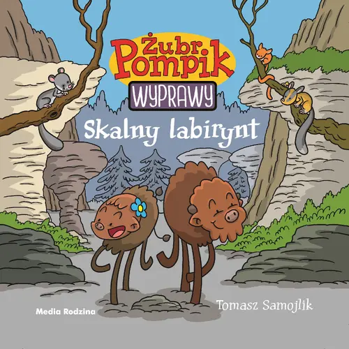 Okładka: Żubr Pompik. Wyprawy. Tom 12. Skalny labirynt