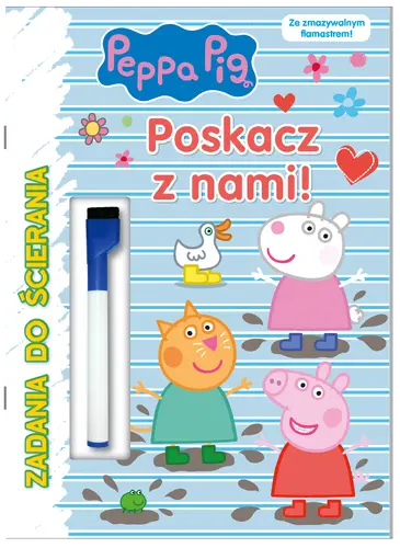Okładka: Peppa Pig. Zadania do ścierania. Poskacz z nami