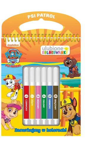 Okładka: Psi Patrol. Ulubione kolorowanki cz. 1 Zanurkujmy w kolorach!