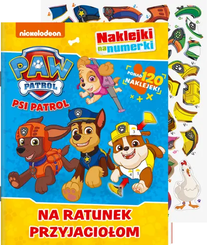 Okładka: Psi Patrol. Naklejki na numerki. Na ratunek przyjaciołom!