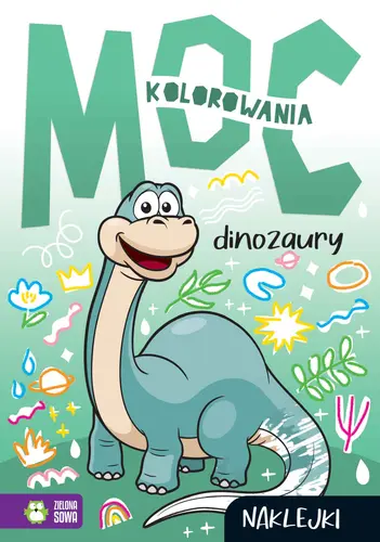 Okładka: Moc kolorowania. Dinozaury