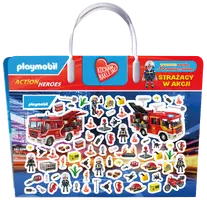 Okładka: Playmobil Action Heroes. Kocham naklejać. Strażacy w akcji