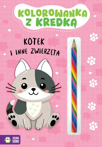 Okładka: Kolorowanka z kredką. Kotek i inne zwierzęta