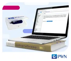 Okładka: Wielki słownik ortograficzny PWN z zasadami pisowni i interpunkcji. Pendrive