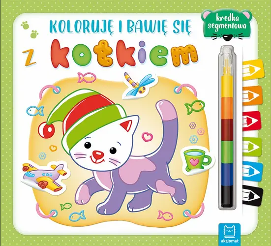 Okładka: Koloruję i bawię się z kotkiem. Edukacyjna książeczka z naklejkami