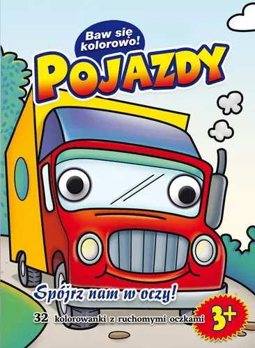 Okładka: Pojazdy. Kolorowanki z oczkami