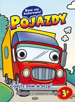 Okładka: Pojazdy. Kolorowanki z oczkami
