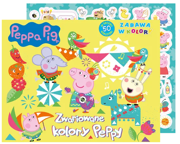 Okładka: Peppa Pig. Zabawa w kolory. Zwariowane kolory Peppy