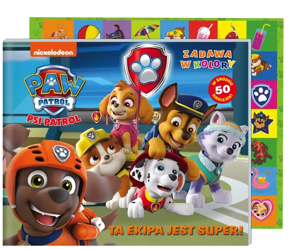 Okładka: Psi Patrol. Zabawa w kolory. Ta ekipa jest super