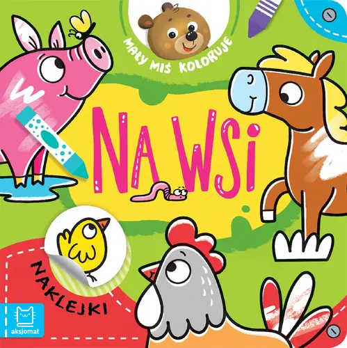 Okładka: Mały miś koloruje. Na wsi