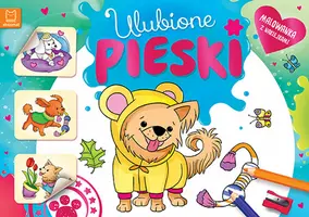 Okładka: Ulubione pieski. Malowanka z naklejkami