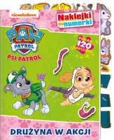 Okładka: Psi Patrol. Naklejki na numerki. Drużyna w akcji
