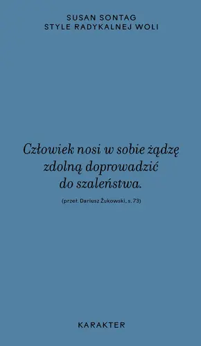 Okładka: Style radykalnej woli