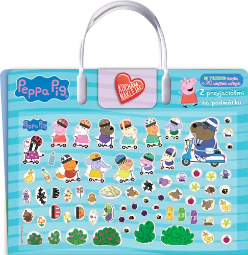 Okładka: Peppa Pig. Kocham naklejać. Z przyjaciółmi na podwórku