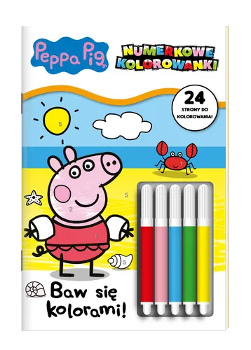 Okładka: Peppa Pig Numerkowe kolorowanki. Baw sie kolorami!