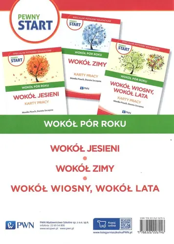 Okładka: Pewny start Wokół pór roku Wokół jesieni, Wokół zimy, Wokół wiosny, wokół lata. PakietPakiet