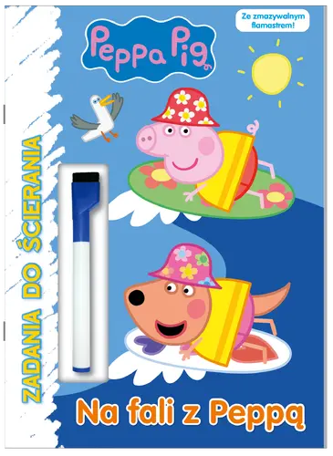 Okładka: Peppa Pig Zadania do ścierania. Na fali z Peppą