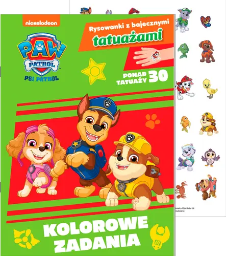 Okładka: Psi Patrol. Rysowanki z bajecznymi tatuażami