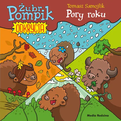 Okładka: Żubr Pompik. Odkrycia (2) Pory roku