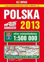 Okładka: Polska 2013 atlas samochodowy 1:500 000