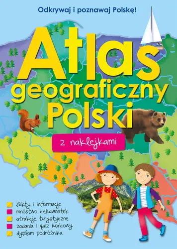 Okładka: Atlas geograficzny Polski z naklejkami