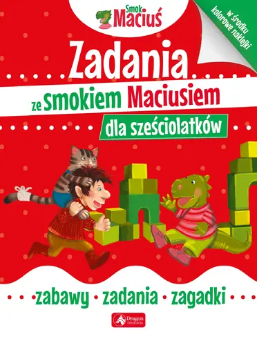 Okładka: Zadania ze smokiem Maciusiem dla sześciolatków