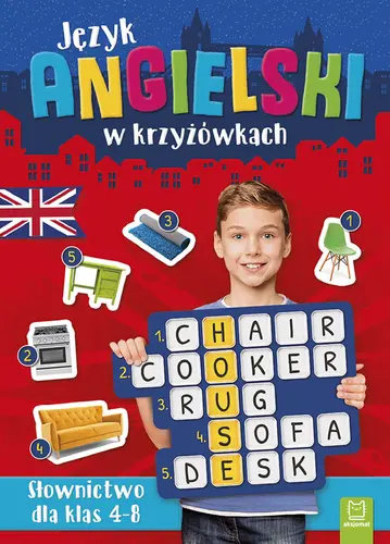 Okładka: Język angielski w krzyżówkach. Słownictwo dla klas 4-8