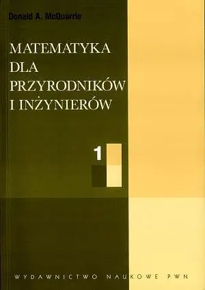 Okładka: Matematyka dla przyrodników i inżynierów. Tom 1