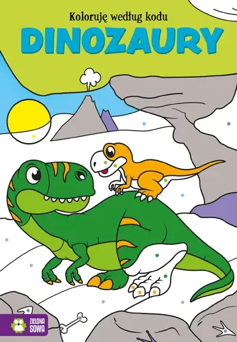 Okładka: Koloruję według kodu. Dinozaury
