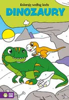 Okładka: Koloruję według kodu. Dinozaury