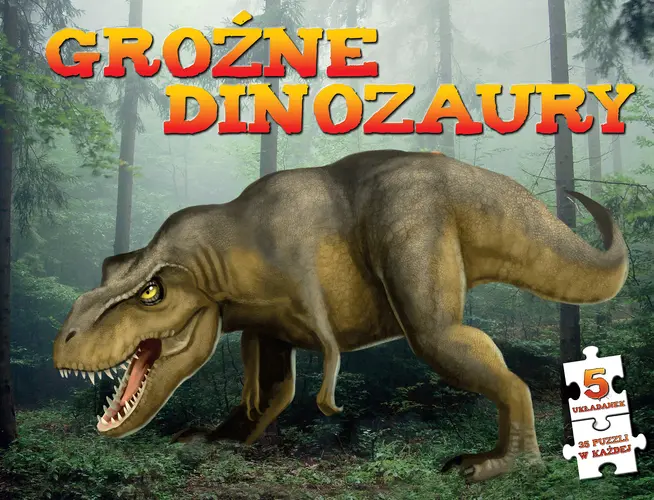 Okładka: Puzzle. Groźne dinozaury