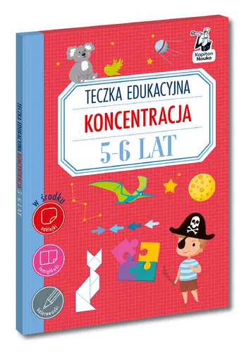 Okładka: Teczka edukacyjna. Koncentracja. 5-6 lat. Kapitan Nauka