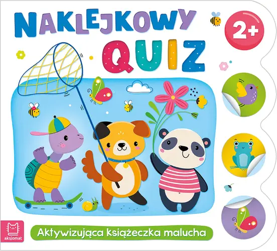 Okładka: Naklejkowy quiz 2+. Aktywizująca książeczka malucha