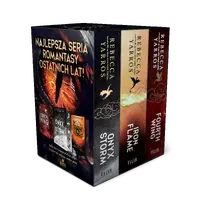 Okładka: Pakiet: Fourth Wing. Czwarte Skrzydło. Edycja specjalna / Iron Flame. Żelazny płomień / Onyx Storm. Onyksowa burza