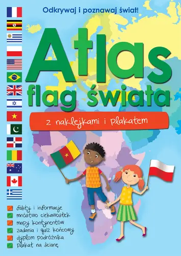 Okładka: Atlas flag świata z naklejkami i plakatem
