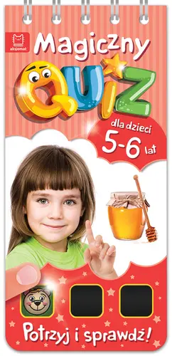 Okładka: Magiczny quiz dla dzieci 5-6 lat. Czerwony