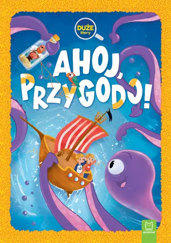 Okładka: Ahoj, przygodo! Duże litery. Oprawa twarda